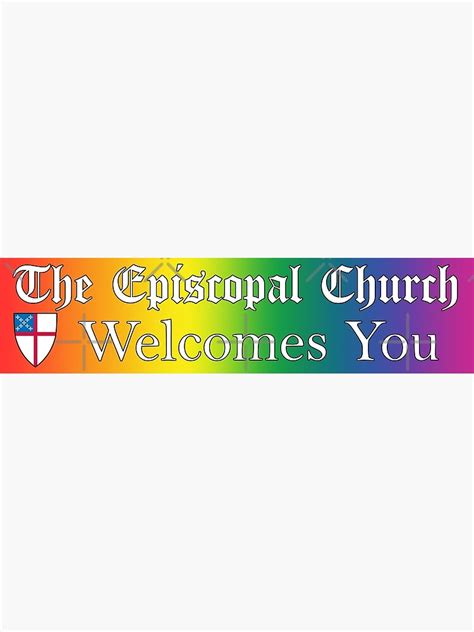 The Episcopal Church Welcomes You With Episcopal Shield 3 Rainbow