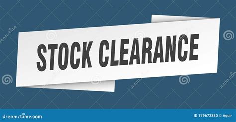 Stock Clearance Banner Template. Stock Clearance Ribbon Label Stock ...