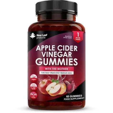 Apple Cider Vinegar Gummies With The Mother 1000mg Enhanced With