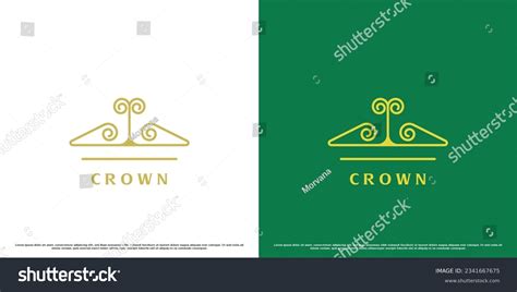 Queen crown logo design illustration. Line art - Royalty Free Stock ...