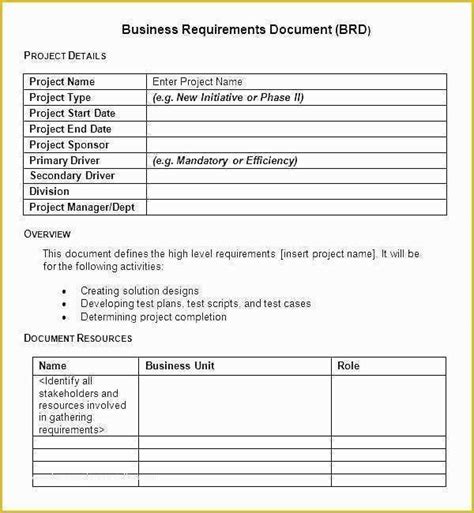 Requirements Gathering Template Excel Free Of Excel Business Templates ...