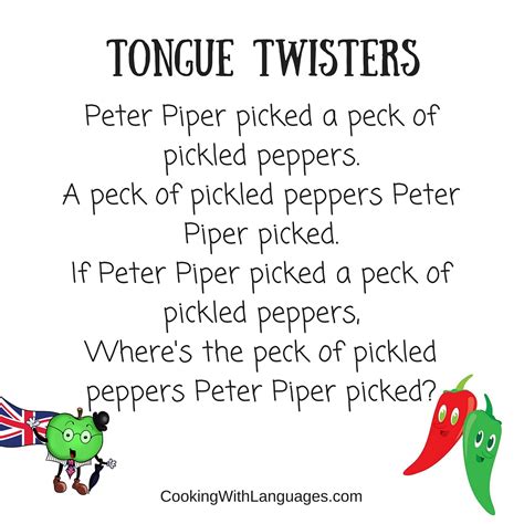 Tongue twister Poems