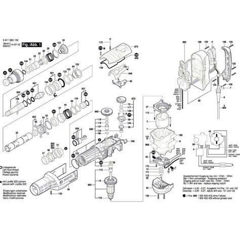 Vista Explodida Martelete Gbh 2 24 D Bosch 220v 3 611 Ba0 2e