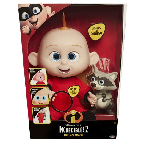 The Incredibles 2 Baby Jack Jack And Racoon Interactive Doll Toy Disney