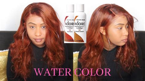 Sza Inspired Auburn Copper Hair Water Color Method On Dark Hair Youtube