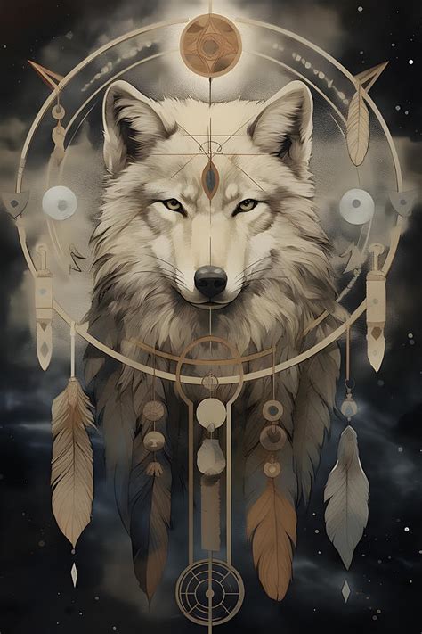 Mystical Spirit Wolf Digital Art by Soulful Art - Fine Art America