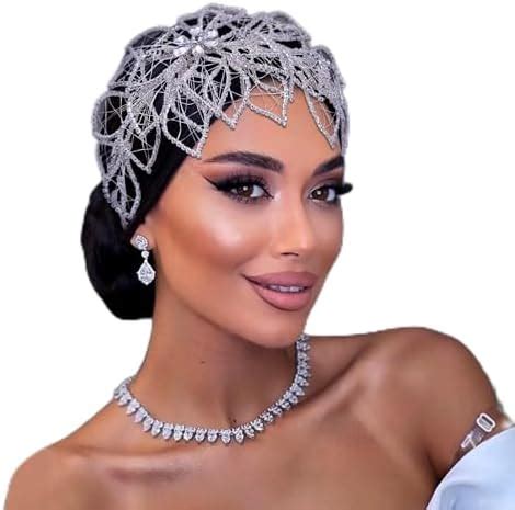 Amazon Wonrlua Wedding Headpiece For Bride Rhinestone Forehead