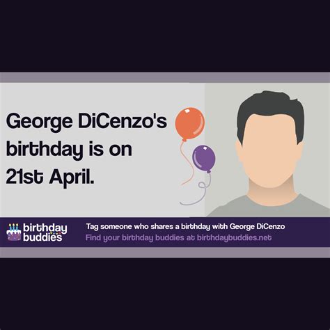 George DiCenzo's birthday was 21st April 1940