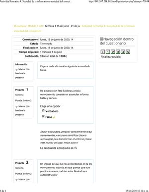 Cuestionario Actividad Formativa Comunidades De Aprendizaje Mi