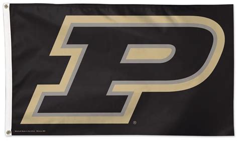 Purdue University Flag 3x5 Gold P on Black | Purdue, Wincraft, Purdue ...