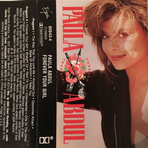 Paula Abdul – Forever Your Girl (1988, BMG club, Cassette) - Discogs