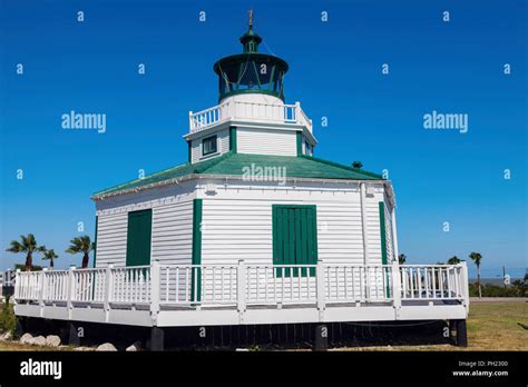 Halfmoon Reef Lighthouse in Port Lavaca. Port Lavaca, Texas, USA Stock ...