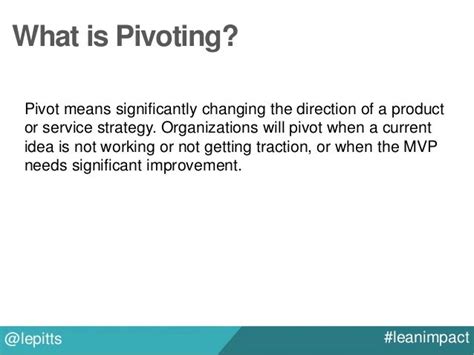 What Is Pivoting Pivot Means