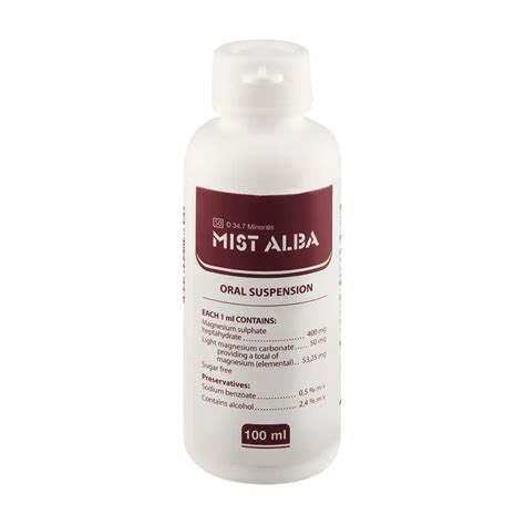 Mist Alba White Mixture Of Magnesium Sulphate 100ml