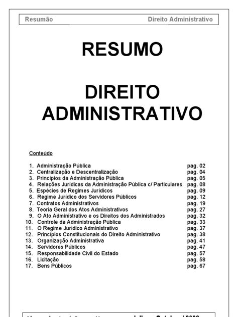 Pdf Direito Administrativo Esquema De Estudo Dokumen Tips