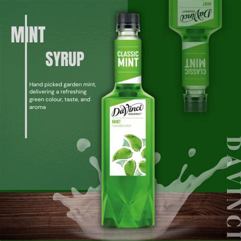 DAVINCI GOURMET MINT FLAVOURED SYRUP 750mL SYRUP PUMP READY STOCK