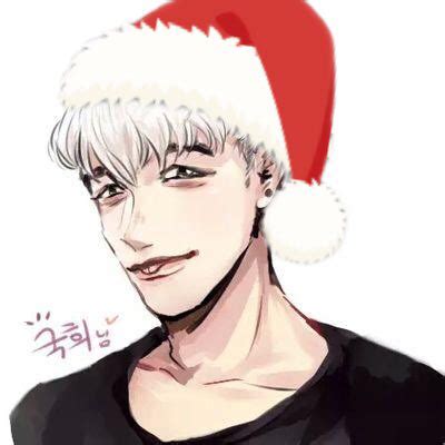 A Drawing Of A Person Wearing A Santa Hat