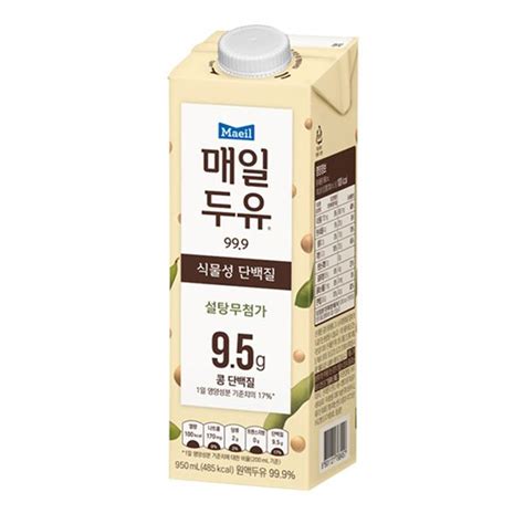 Maeil 매일두유999 950ml 1개입 대용량 설탕무첨가 핫트랙스