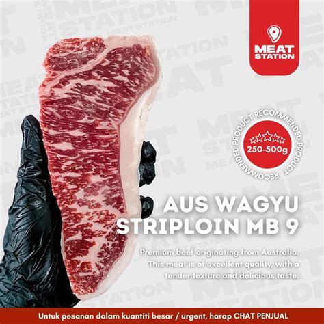 Jual AUS Wagyu Striploin MB 9 Beef Steak Beef Import Shopee Indonesia