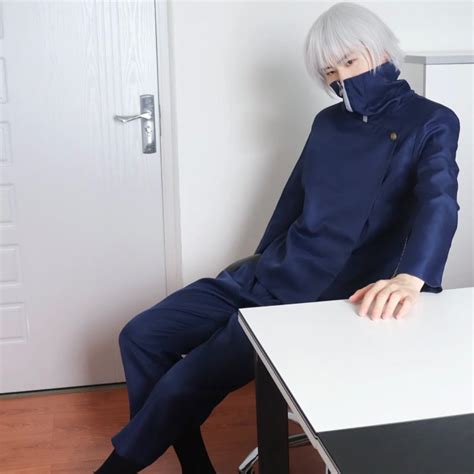 Ready Inumaki Toge Jujutsu Kaisen Cosplay Costume Anime Fullset Wig