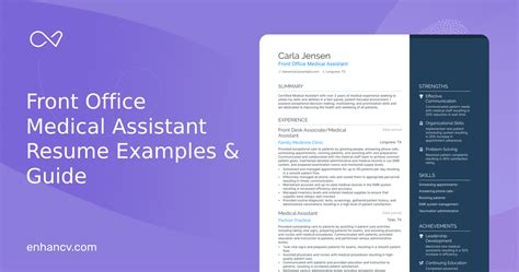 5 Front Office Medical Assistant Resume Examples And Guide For 2024