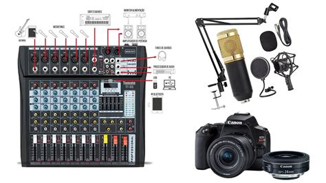 Aprenda como ligar sua Canon SL3 na Mesa de som ou interface de áudio