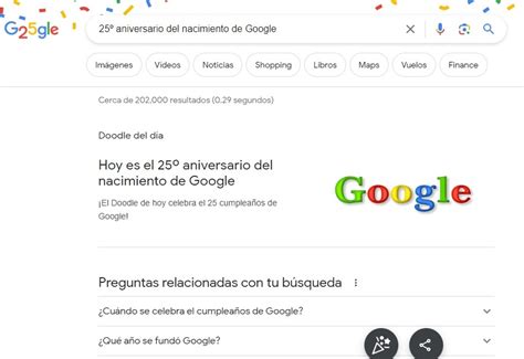 Google Lanza Doodle Para Celebrar Su Venticinco Aniversario As Han