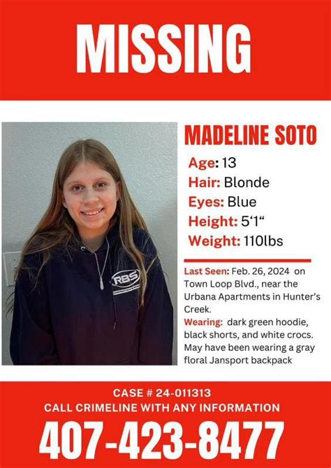 Missing Large Search Party Gathers To Look For Madeline Soto 13 In