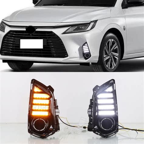 1 Set LED Daytime Running Light For Toyota Yaris Ativ Vios 2023 Dynamic