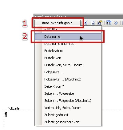 Kopf und Fußzeile in Word herr kalt de