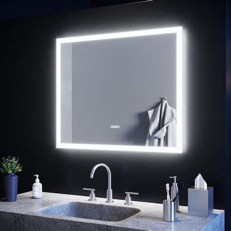 Illuminated Led Bathroom Mirror Bluetooth Shaver Socket Demister Touch 600x500mm Ebay