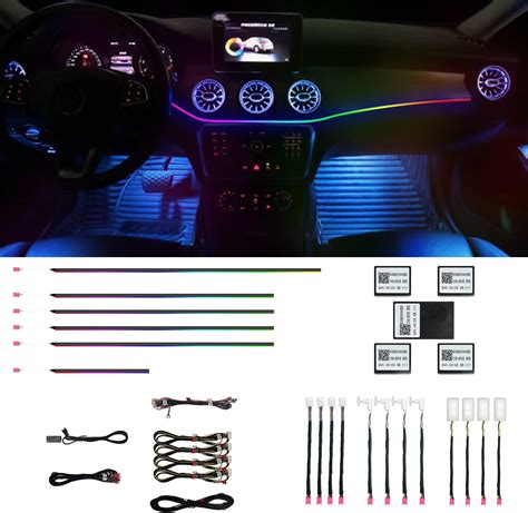 Pcs Car Led Lights Interior Colors Ambient Lighting Car Interior