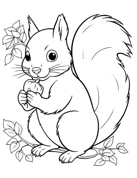 75 Animal Coloring Pages: Free Printable Sheets | Squirrel coloring page, Coloring pages, Animal ...