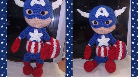 Patrón Como Hacer capitán América a CROCHET paso a paso tutorial en