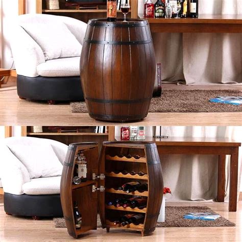 Wooden Wine Rack Wooden Barrel Beer Bar