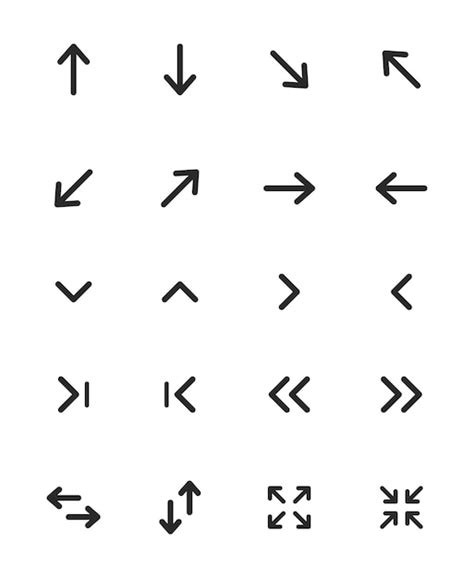 premium vector directional arrow icon symbol set vector design