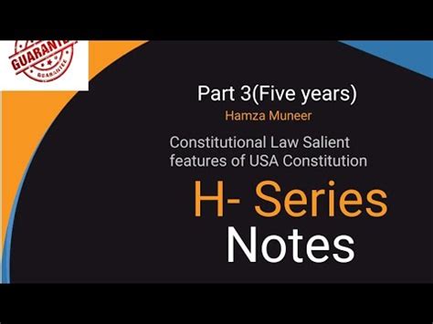 Llb Part Constitutional Law Salient Features Of Usa Constitution For