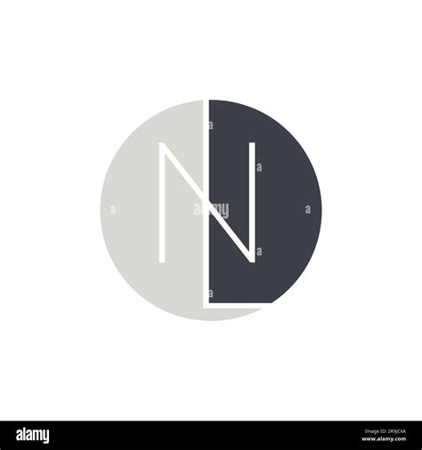 Initial letter LN minimal design logo vector. Initial Circle LN letter ...