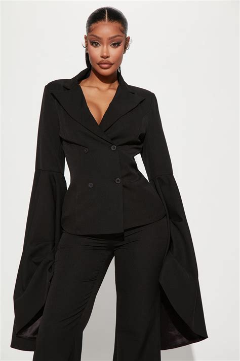 Not Your Average Blazer Pant Suit Black Fashion Nova Matching Sets