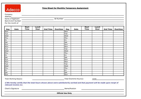 Monthly Timesheet Excel Spreadsheet Google Spreadshee Monthly Timesheet ...