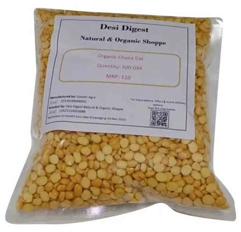 Desi Digest Indian Organic Chana Dal Packaging Size 500 G At Rs 110