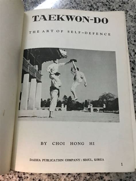 Taekwon Do The Art Of Self Defence By Choi Hong Hi Taekwondo Tkd