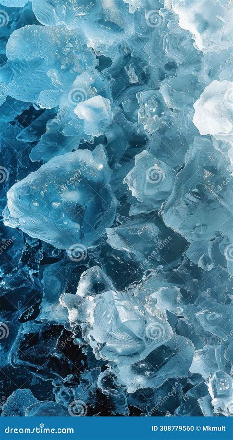 Close Up Of Ice On Water Surface Stock Photo Image Of Translucent