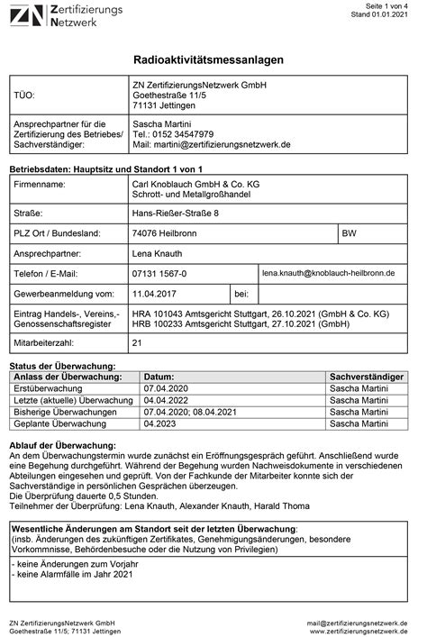 Radioaktivtätsmessanlage — Knoblauch-Heilbronn