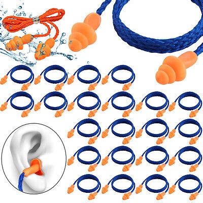 Soft Silicone Corded Ear Plugs Reusable Shooting Hearing Protection