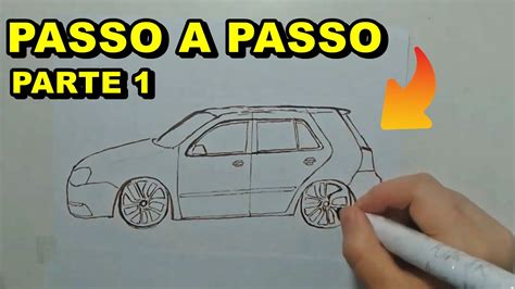 VW GOLF REBAIXADO I COMO DESENHAR REALISTA Passo A Passo Drawing