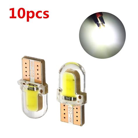 180LM 6500K Practical COB Lamps 10x T10 194 168 W5W COB 8 SMD LED