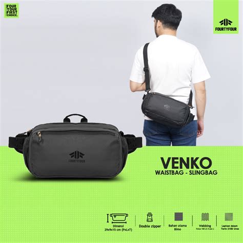 Jual Tas Waistbag Pria FOURTYFOUR VENKO Tas Pinggang Waterproof