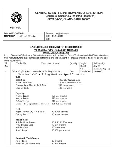 Fillable Online CSIR Central Scientific Instruments Organisation