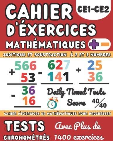 Cahier De Calcul Additions Et Soustractions Ce Ce Et Nombres